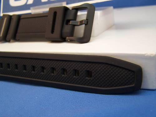 Casio Watchband AQW-101 Fishing Gear ThermoSensor Watchband Black Rubber Strap