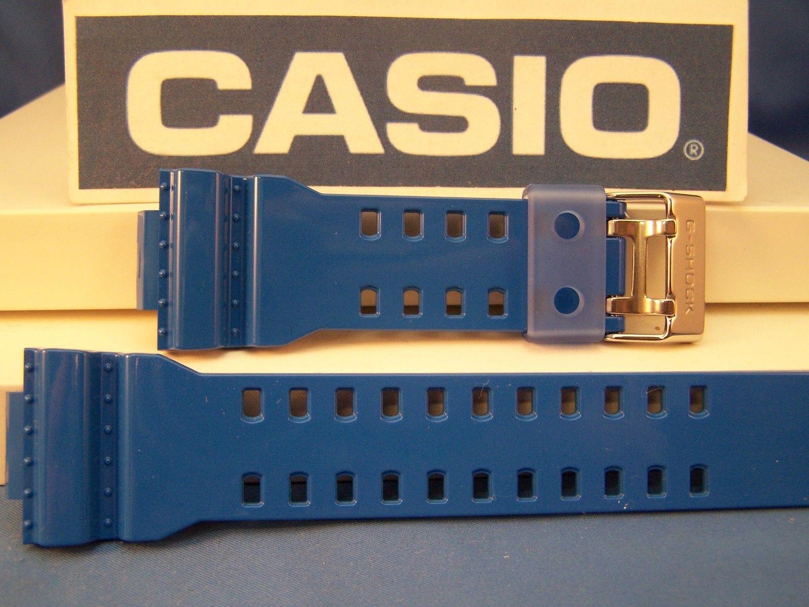 Casio Watch Band GA-110 HC-2AV. Glossy blue G-Shock Original Strap