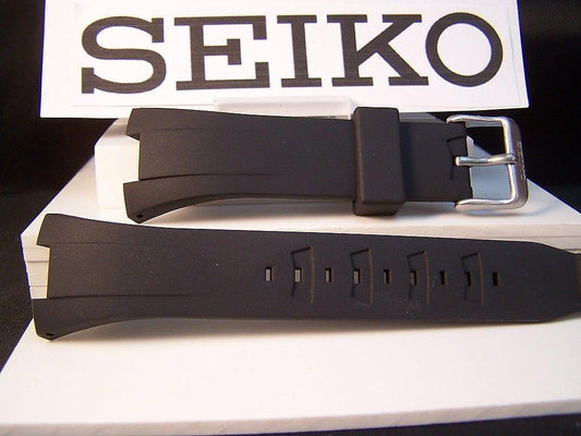 Seiko WatchBand SNA459 Black Resin Integrated Case Fitted Strap w/pins