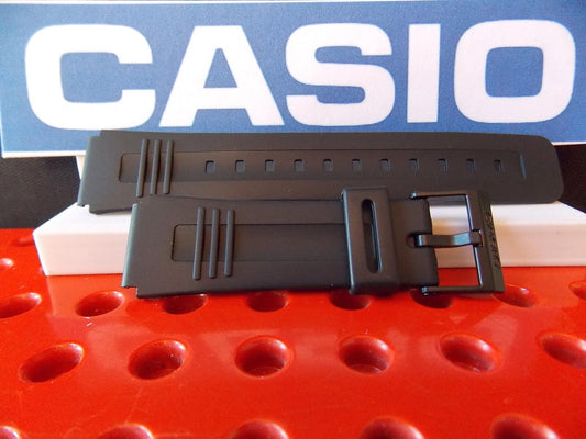 Casio Watchband CA-56, LDF-40, DBC-V50, DB-V30 Black Resin Calculator Strap