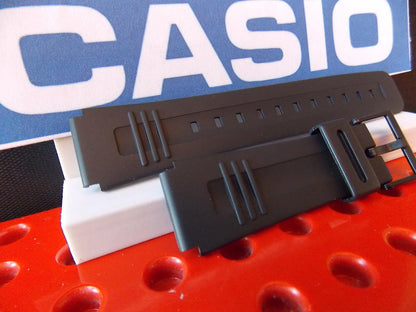 Casio Watchband CA-56, LDF-40, DBC-V50, DB-V30 Black Resin Calculator Strap