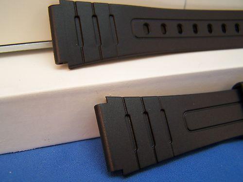 Casio Original Watchband F-105 W, F-91 W. 18mm Black Resin Strap. Band