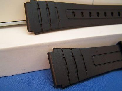 Casio Original Watchband F-105 W, F-91 W. 18mm Black Resin Strap. Band