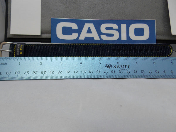 Casio Watchband BG-151 Denim Yellow Outline Stitched.One Piece 20mm Baby G File