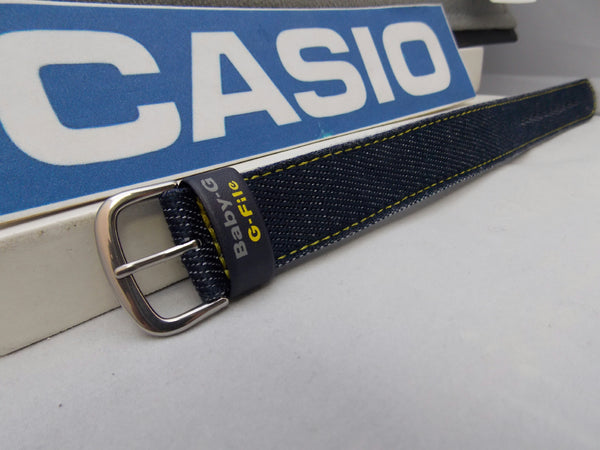 Casio Watchband BG-151 Denim Yellow Outline Stitched.One Piece 20mm Baby G File