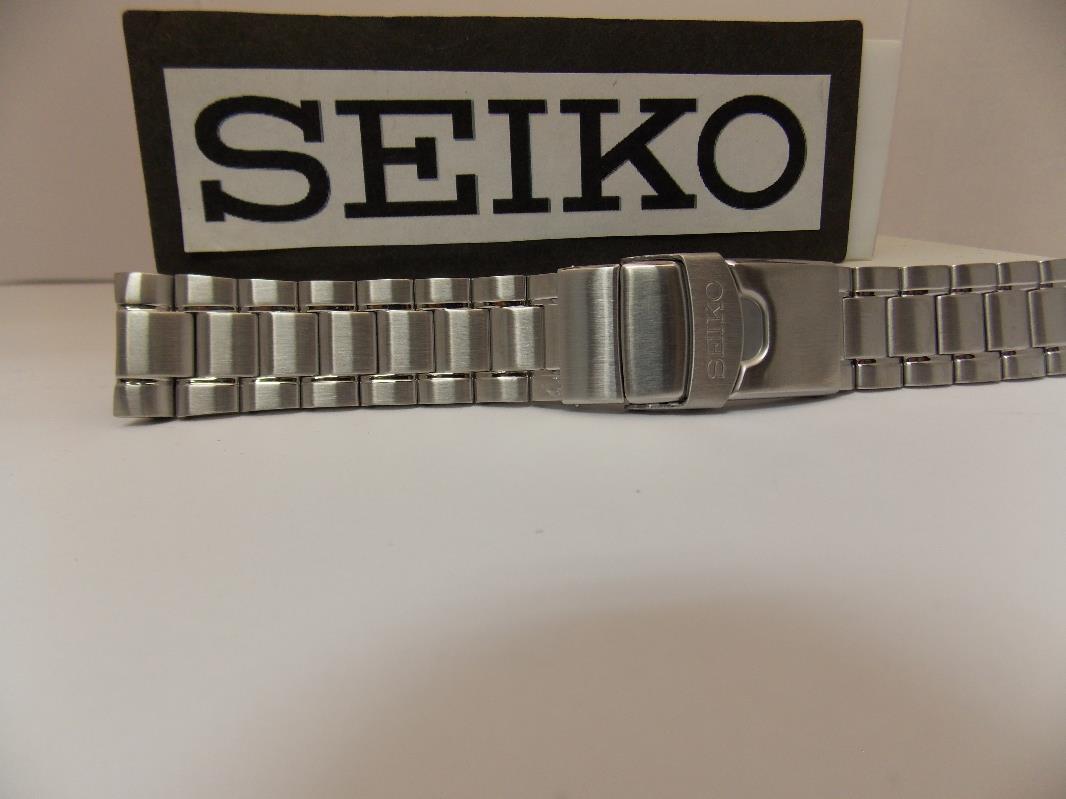 Seiko WatchBand SRPA21 Bracelet Silver Tone Steel w/Push Button Safe Clasp.22mm
