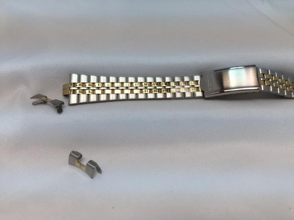 Seiko Original WatchBand SWZ144 Bracelet Womens 13mm Curved End Two Tone