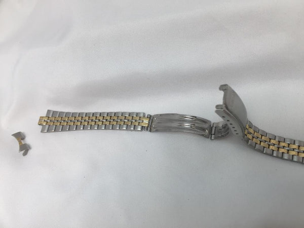 Seiko Original WatchBand SWZ144 Bracelet Womens 13mm Curved End Two Tone