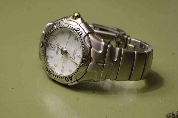 Seiko Bracelet for SMA033 Kinetic Auto Relay.Stainless Steel.Silver Color.