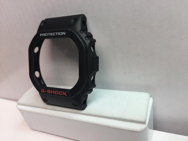 Casio Watch Parts DW-5600CL Original G-Shock Black Bezel/Shell w/Wht/Red Graphic