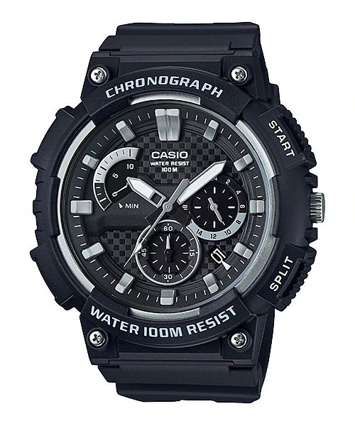 Casio Original Watchband for MCW-200. Black Resin Strap/Band