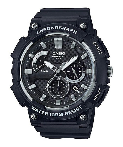 Casio Original Watchband for MCW-200. Black Resin Strap/Band