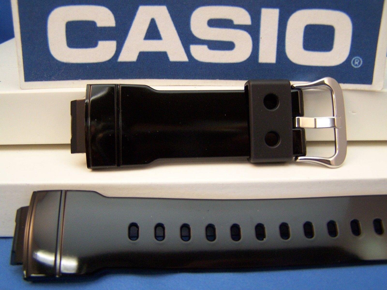 Casio Watch Band AW-582 SC-1 Shiny black Resin Strap For Digital Analog G-Shock