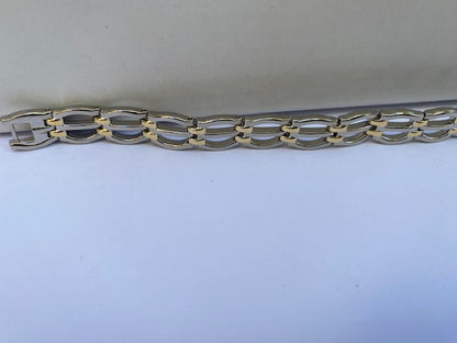 Ladies Bracelet Polished Steel and Gold Tone by Citizen. 19.2cm / 7.5in Length.