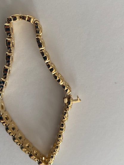 Ladies Bracelet Polished Gold Tone w/faux Diamond Inlay by Citizen.