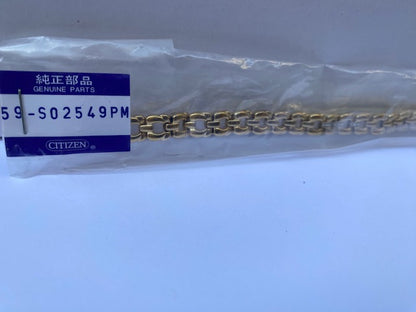 Ladies Bracelet Polished Gold Tone w/faux Diamond Inlay by Citizen.