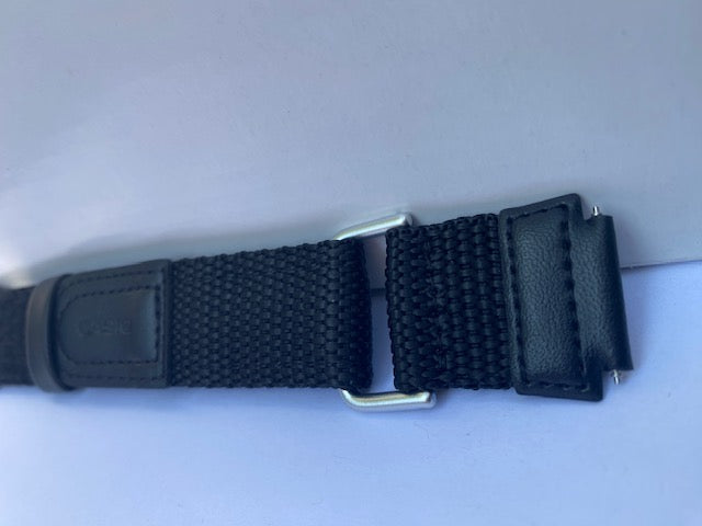 Casio Original Watchband MRW-210 Black Nylon Grip 20mm Wide Attach 28mm Shoulder