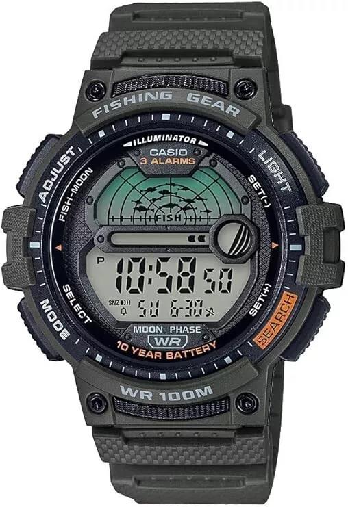 Casio Original Watchband for WS-1200 and WS1250. Black Resin Strap. Band