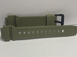 Casio Original Watchband AE-1400 -3 Military Green w/Black Buckle. Strap. Band