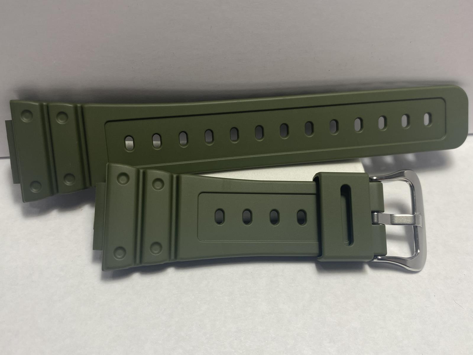 Casio Original Watchband DW-5610 Military Green. G-Shock Strap. Band.
