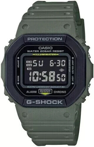 Casio Original Watchband DW-5610 Military Green. G-Shock Strap. Band.
