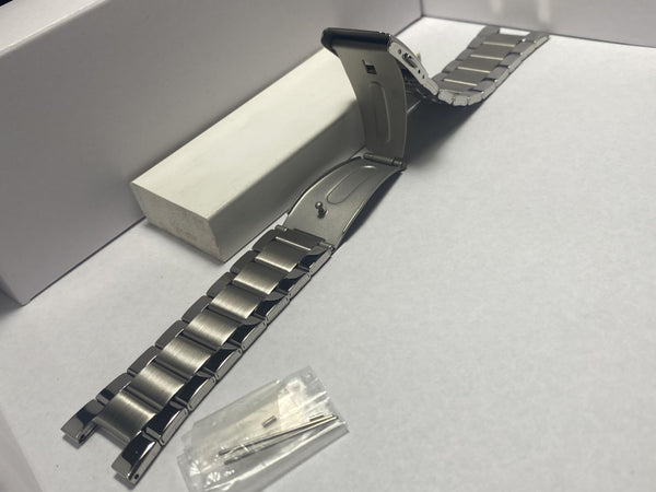 Casio Original Watchband/Bracelet AMW-860 Stainless Steel Push Button Logo Buckl