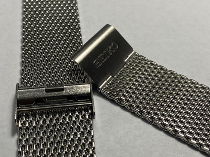 Seiko Original Watchband/Bracelet SRPD71.22mm Solid Steel Mesh. Clip Buckle.