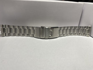 Seiko Original Watchband/Bracelet SRPE99.Solid Steel w/Logo Push Button Buckle.