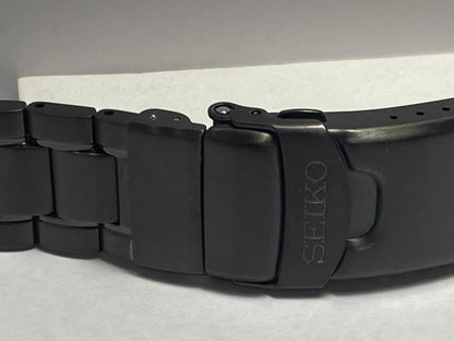 Seiko Original Watchband/Bracelet SRPK43. Black Steel Band w/Push Button Release