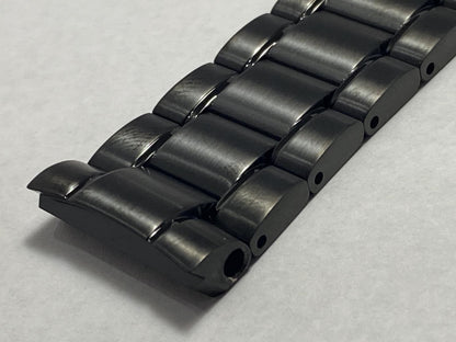 Seiko Original Watchband/Bracelet SRPK43. Black Steel Band w/Push Button Release