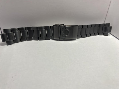 Seiko Original Watchband/Bracelet SRPD65. Black Steel Band w/Push Button Release