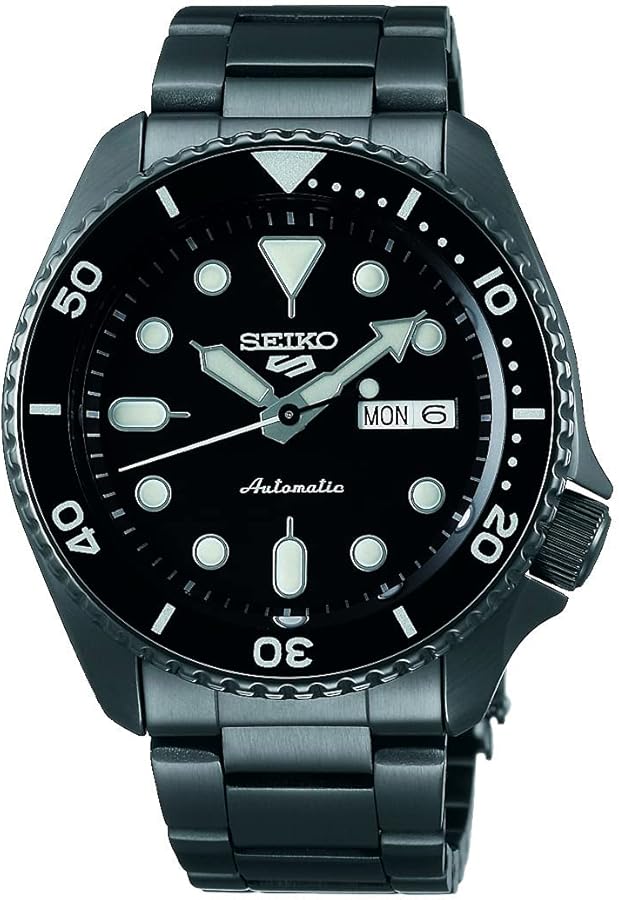 Seiko Original Watchband/Bracelet SRPD65. Black Steel Band w/Push Button Release