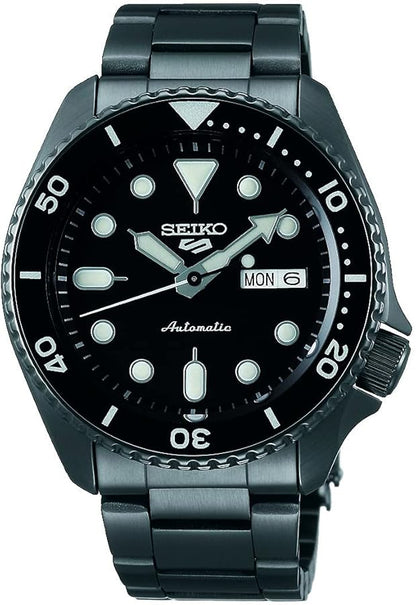 Seiko Original Watchband/Bracelet SRPD65. Black Steel Band w/Push Button Release