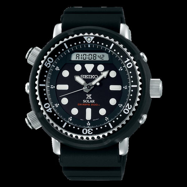 Seiko Original 22mm Watchband SNJ025 Black Silicone Divers Style Strap. Band