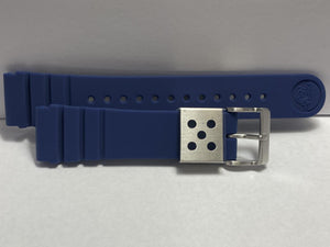 Seiko Original 22mm Watchband SNJ039 Blue Silicone Divers Style Strap. Band