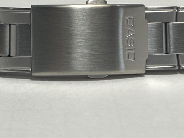 Casio Original Watchband/Bracelet AW-80 D Stainless Steel Push Button Logo Buckl