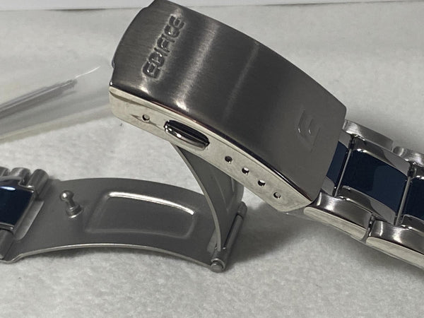 Casio Watchband Bracelet for EFR-564 TR-2AV. Original Steel Band Silver and Blue