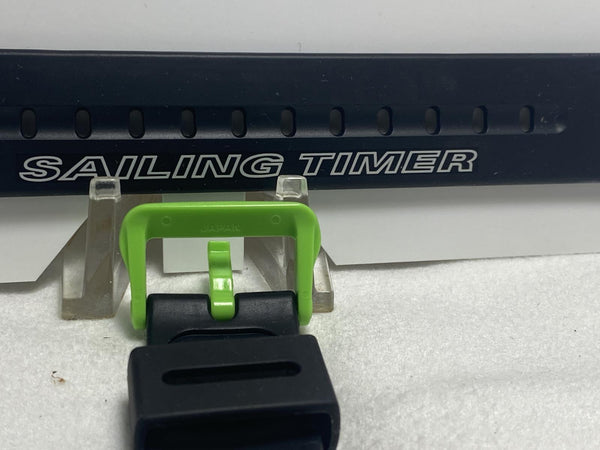 Casio Original Watchband TRW-100 -3bv. Sailing Timer Strap. Black, Green/White