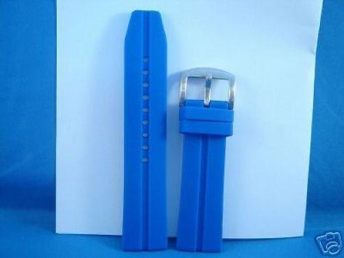 Sport band. Divers style Resin. blue 24mm mens