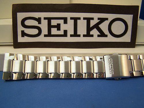 Seiko WatchBand SNAC25 Steel Bracelet w/Push Button Release Buckle
