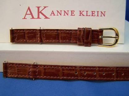 Anne Klein watchband # 10/1441 ladies 10mm Brn w/2pr Pins