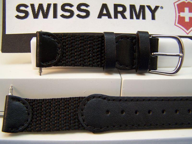 Swiss Army watchband Original 2000 ladies nylon/leather black