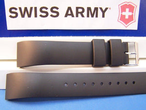 Swiss Army watchband Alliance Rectangle Black Rubber 20mm