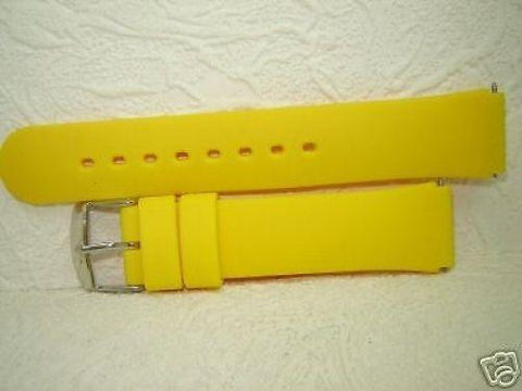 Sport band yellow Resin 18mm w/ steel buckle and pins
