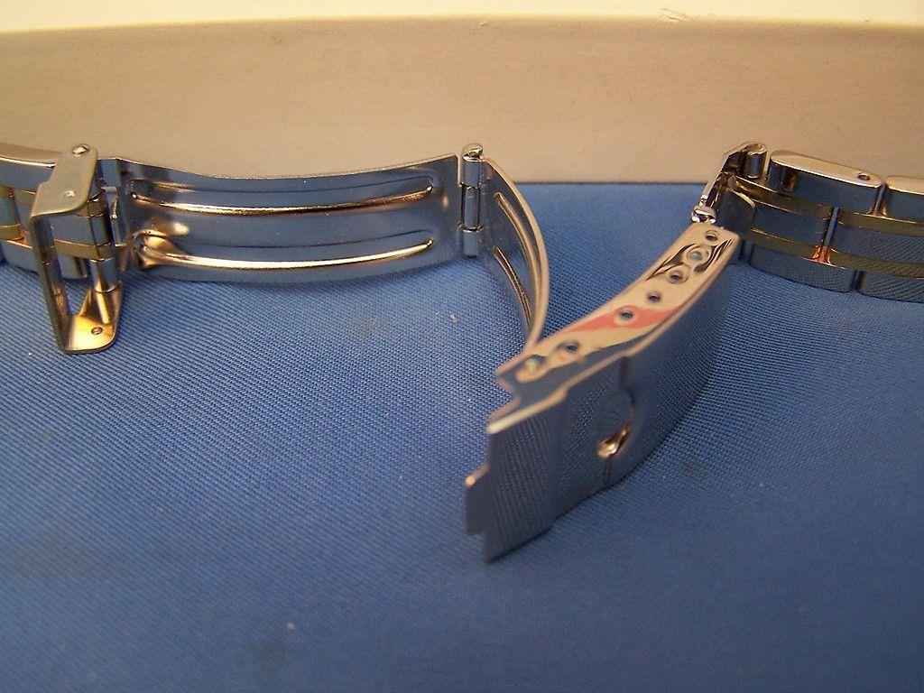 Swiss Army Watchband 20092 Officer Lds 2 Tone Gld/Silv Polished 15mm Bracelet