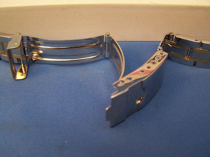 Swiss Army Watchband 20092 Officer Lds 2 Tone Gld/Silv Polished 15mm Bracelet
