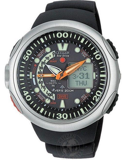 Citizen watchband JV0000-10, JV0010-08 Black Resin . Watchband