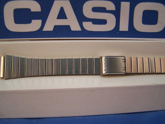 Casio Watchband LA-670 Original Lds 13mm Wide All Steel Bracelet w/ Snap Buckle
