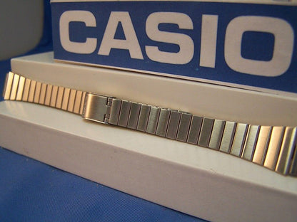Casio Watchband LA-670 Original Lds 13mm Wide All Steel Bracelet w/ Snap Buckle