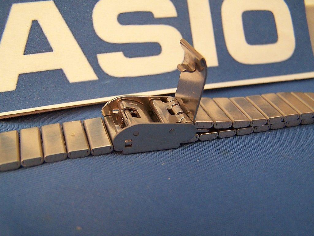 Casio Watchband LA-670 Original Lds 13mm Wide All Steel Bracelet w/ Snap Buckle